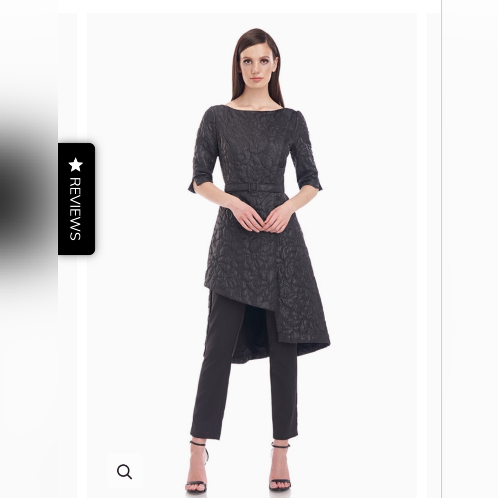 Kay Unger Black midi r9mper jumpsuit